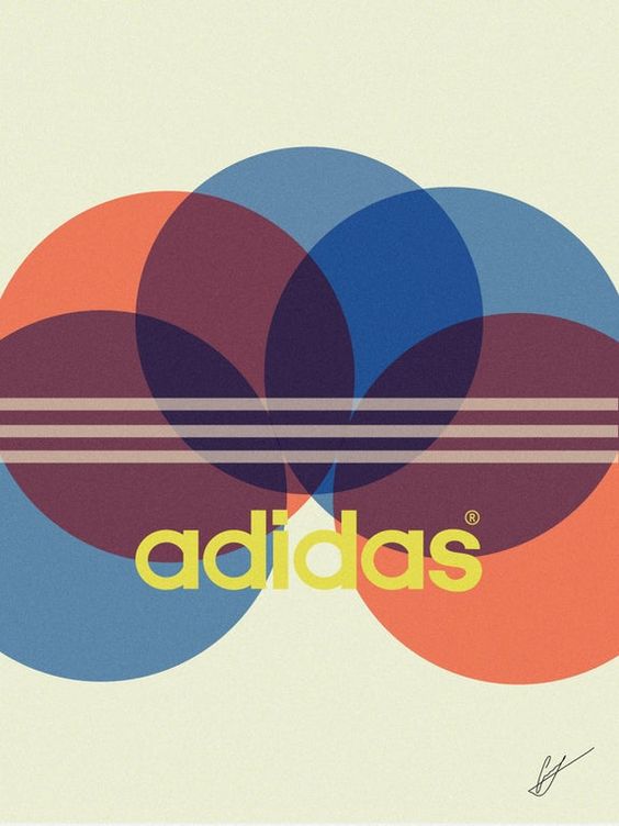 Adidas logo in a vintage composition